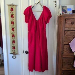 City Chic Red Midi Dress Sz Lg NWT